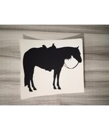 Matte black ranch horse car decal 11 inches wide 7.75 inches tall - €10,29 EUR