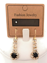New Fashion Jewelry Women's Drop/Dangle Earrings Blue Sapphire Color Gold tone - £8.18 GBP