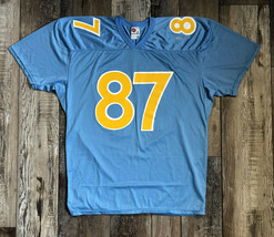 Rawlings #87 Football Jersey Mark of a Pro UCLA Colors Light Blue &amp; Yell... - $59.39