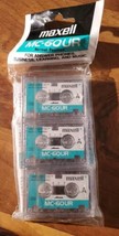 Maxell MC-60UR Normal position Microcassette 3-Pack 60min Brand New Sealed  - $9.89