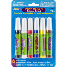 Foamies Acrylic Paint Pens .34oz 6/Pkg   Primary - £14.57 GBP