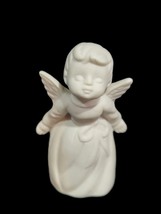 Vintage White Porcelain Bisque Kissing Angel Figurine Made in Japan 3 1/4” - $8.85