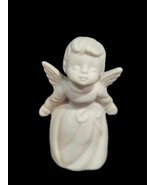 Vintage White Porcelain Bisque Kissing Angel Figurine Made in Japan 3 1/4” - £6.94 GBP