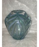 1982 David R Boutin-Rainbow Glass Studios Glass Vase Pulled Feathers 6 3/4&quot; - $54.45