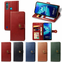For Motorola Moto G8 Plus/Power/Lite/E6 Leather wallet FLIP MAGNETIC BAC... - £36.38 GBP