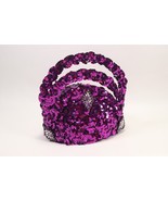 Vintage J.F.Y. New York Collection Sequin Purple &amp; Rhinestone Church Der... - $62.99