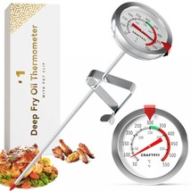 Candy Deep Fry Thermometer With Pot Clip 8&quot; - Instant Read Food Thermome... - $22.99