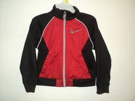 Nike Track Jacket Boy&#39;s Size 2T Red &amp; Black Front Zippered - £10.59 GBP
