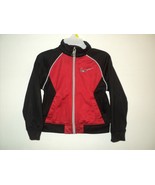 Nike Track Jacket Boy&#39;s Size 2T Red &amp; Black Front Zippered - £10.76 GBP