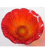Viking Glass Fayette Pattern Amberina Large Collectible Glass Table Disp... - $232.49 CAD