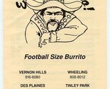 El Famous Burrito Menu Lake Forest Illinois Football Size Burrito - $17.82