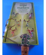 High Heels Wine Glass Charms Markers package of 6 + Hawaiin shirt stopper - $19.00 CAD