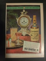 Old Charter Bourbon Ad 1950 Whiskey Bernheim Clock Vintage Magazine Print - $185.15 MXN