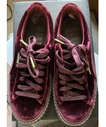 PUMA Fenty x Velvet Creeper Burgundy Women’s Size 6.5 pre-owned w/box an... - $69.15