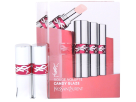 YSL YVES SAINT LAURENT CANDY GLAZE SWEET PINK #2 1g .035oz x 2 MINI LIP ... - $18.00