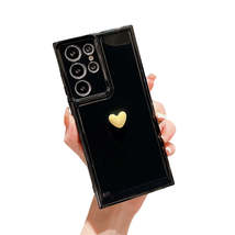 Anymob Samsung Black With Yellow Cute 3D Love Heart Case Shockproof Soft Silicon - £21.57 GBP