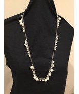 Kendra Scott Multi Faux Pearl &amp; Rhinestone 16&quot; Silver  Tone Necklace New... - $462.24 MXN