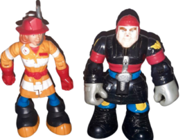 1993 Fisher Price Rescue Heroes Wendy Waters &amp; Hal E Coptor 6&quot; tall Acti... - $10.00