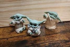 Baby Yoda Mandalorian 3 Figure Set Collectable Star Wars - £10.19 GBP