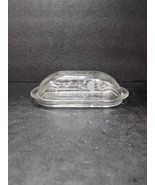 Princess House Hand Blown Heritage Floral Covered Butter Dish Container ... - $47.52 CAD