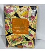 Vintage Tiki Tablecloth 04&#39; Avon Home Style Lab 70&quot; Zippered Tropical Co... - $22.98 CAD