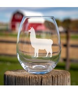 Llama Etched Glasses - Wine, Champagne, Pint Glasses, Shot Glass - $467.85 MXN+