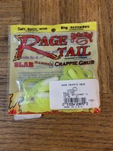 Strike King Rage Tail Rage Crappie Grub Chartreuse White - £70.24 GBP