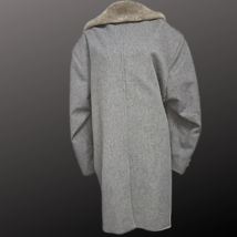 Vintage Pendleton Pure Virgin Wool Mens Coat Size 44 faux fur collar  image 4