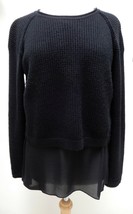 Elie Tahari Wool Black wool Sweater and Sheer tank top - £38.55 GBP