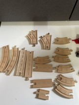 lot 16 pc Thomas &amp; Friends Wooden Railway Straight Curved split Track/Roads - £16.07 GBP