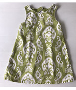 Gymboree Girl Sleeveless Green Ikat Pattern Toddler Dress - Size 3T - EUC - $5.99