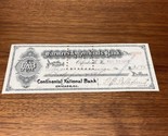 1909 Farmer&#39;s &amp; Merchant&#39;s Bank Check #20357 Continental National Bank  ... - $19.79