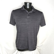 Men&#39;s Tek Gear Golf Polo L Gray Slim Fit Performance Dri-Fit Athletic Shirt - $11.40