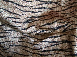 French Silk Metallic Gold Animal Print Fabric Trim Clothing Crafts #24 - £25.57 GBP