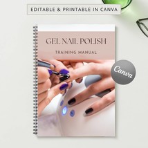 Gel Nail Polish Training Manual Canva Editable Course Ebook Gel Nail Pol... - £20.49 GBP