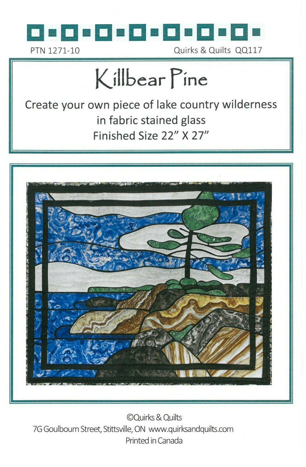 Quilt Kit - Killbear Pine 22" x 27" Lake Wilderness Nature Quilting Kit M411.03 - $39.97
