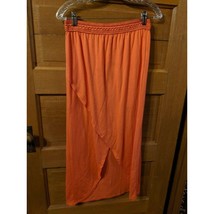 Cato Girls XL 16 Orange Maxi Skirt Modest Asymmetrical  HILO - £10.21 GBP