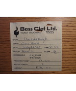 CHRIS DE BURGH Vintage Collectable Bass Clef Ticket Voucher 1984 Ottawa ... - £7.43 GBP