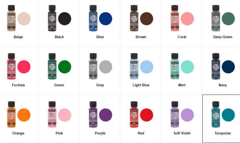 DecoArt Glass Acrylic Paint 2 FL OZ Price Per Bottle - $5.99
