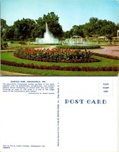 Indiana Indianapolis Garfield Park Sunken Gardens Fountains Vintage Postcard - £7.49 GBP