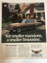 Buick Regal Sedan Vintage 1982  Print Ad Advertisement PA9 - £5.46 GBP