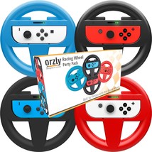 Orzly Nintendo Switch And Oled Console Steering Wheel, 4 Pack, For, 1X Red. - £35.46 GBP