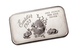 1973 Easter By MADISON Mint 1 oz. Silver Art Bar - £54.00 GBP