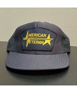 Vintage Northstar AMERICAN VETERAN Blue Snapback Mesh Trucker Hat - $406.29 MXN