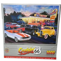 Cruisin&#39; Route 66 - Dogs &amp; Burgers 1000 Piece Jigsaw Puzzle Master Pieces - $12.12