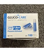 Gluck-Care 21G 1.8mm Depth Safety Lancets 95 Count Unused - €6,84 EUR