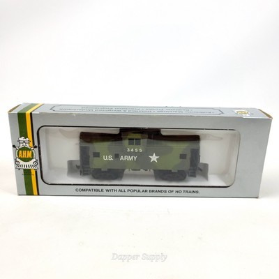 A.H.M. HO Scale US Army 3455 Caboose Detailed &amp; Weighted  - $16.82