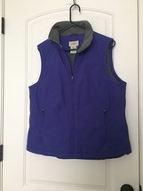 L.L. Bean Women&#39;s Bluish Full Zip Vest Jacket w Zippered Pockets Size Me... - $40.16