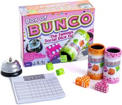 Box of Bunco Game Kit Party Box for Ladies Night 2 12 Players 3 Sets of Bunco Di - £35.32 GBP