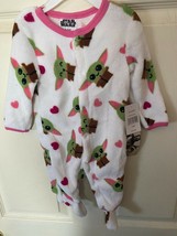 The Mandalorian Girl's The Child Snap Front Pajamas 3-6 Month *NEW* h1 - $12.99